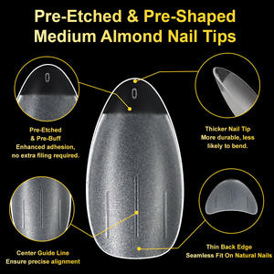 Nouveauté, vente chaude, ongles <span class=keywords><strong>en</strong></span> plastique transparents fins à presser, personnalisés, <span class=keywords><strong>en</strong></span> gros, marque personnalisée - Product Image 2