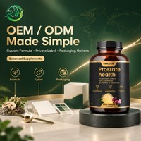 Complément alimentaire pour la santé de la prostate en marque blanche, 90 gélules, mélange de champignons, palmier nain, 10 plantes, vitamines, OEM ODM