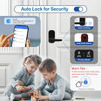 Serrure Intelligente Tuya WiFi à Prix de Gros avec Déverrouillage par Empreinte Digitale, Mot de Passe, Carte et Application, Verrou Numérique à Pêne Simple TTlock