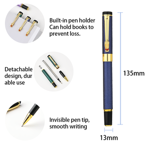 Stylos Cadeaux en Gros Personnalisables avec Logo – Stylos <span class=keywords><strong>Plume</strong></span> de Luxe et Stylos Roller Métalliques Brillants Dragon – Coffret Cadeau - Product Image 4