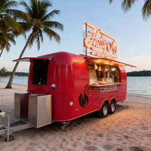 Food Truck Mobile Personnalisé pour la Rue, Cuisine Mobile, Crêpes, Smoothies, Desserts, Pancakes, Donuts, Pâtisserie, Camion de Nourriture Rose Chaud à Vendre - Product Image 2