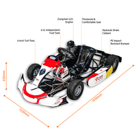 Kart tout-terrain Trail Rider, châssis en acier chromoly 4130, moteur à essence Zongshen 225cc, pneus tout-terrain, kart de course