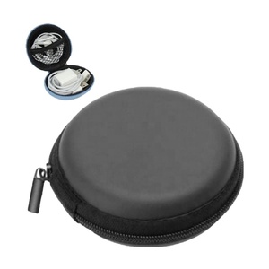 <b>Mini</b> Square Shaped Zipper EVA Earphone Case / Data Cable Headset <b>Storage</b> <b>Box</b> Bags - Product Image 5