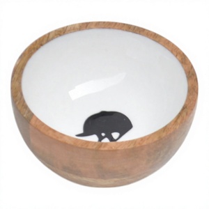 Utensilios de Cocina, Tazón para Mezclar, Estilo Contemporáneo, Recubierto de Esmalte, Tazones para Ensalada, Decoración de Mesa, Tazones de Madera para Frutas, Aptos para Alimentos - Product Image 1