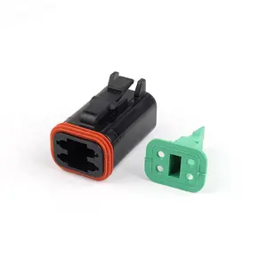 DT04-2P/3P/4P/6P/8P/12P-E004 DT06-2S/3S/4S/6S/8S/12S-E004 Male Female Auto Wiring Black Color Deutsch Connector Dt Series