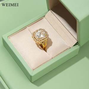 WEIMEI Vert PU Cuir Bijoux Cadeau Boîte Stockage Colliers Pendentifs Bracelets Anneaux Bracelet Pendentif Boîte - Product Image 6