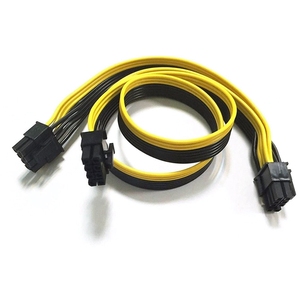 <strong>PCI</strong>-e <strong>PCI</strong> Express 6Pin Male to <strong>Dual</strong> 8Pin 2 Port Male Adapter GPU Graphics <strong>Card</strong> PCIe Power Cable 18AWG 60cm+20cm Wire - Product Image 1
