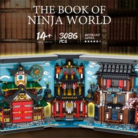 Reobrix 66029 3086PCS Serie Arquitectónica Ninja Book Archive, Bloques de Construcción, Modelo de Juguete Educativo Técnico, Regalo para Festividades
