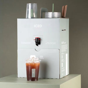 Feuille d'aluminium imprimée de taille personnalisée avec valve Sac à bavette pour café, lait, jus, <span class=keywords><strong>vin</strong></span> dans une boîte cadeau en carton avec tasse à café en plastique - Product Image 2