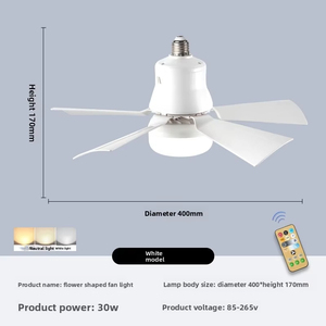 Logotipo personalizado Bombilla DE <span class=keywords><strong>VENTILADOR</strong></span> DE 5 aspas Mini bombilla regulable Ventiladores de <span class=keywords><strong>techo</strong></span> <span class=keywords><strong>con</strong></span> control remoto - Product Image 5