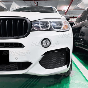 For BMW X5 F15 M Sport 2014-2018 Front Bumper Lip <b>Splitter</b> Fog Lamp Grill Spoiler Cover Air Vent Wind Knife Body Kits - Product Image 5