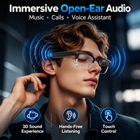 Lunettes intelligentes avec caméra 8MP, enregistrement photo et vidéo 1080P WiFi, reconnaissance d'objets par IA, lentille anti-lumière bleue, commande vocale, IP66