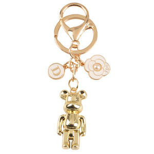 Ute Tsartun voiture porte-clés pendentif créatif debout ours perle coeur métal accessoires sac décoration - Product Image 5