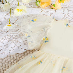 Ngọt Ngào Cô Gái Nhỏ Thời Trang In Váy Châu Âu Và Mỹ Rắn Màu Sắc Cô Gái Công Chúa Ăn Mặc Mùa Hè Ăn Mặc - Product Image 5