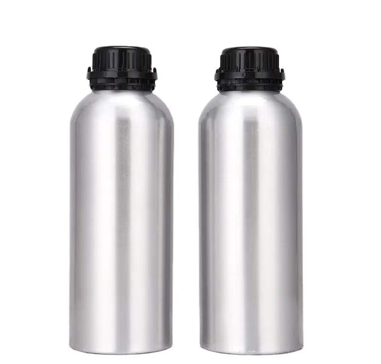 Offre Spéciale bouteille en aluminium 30 ml 500 ml 1000 ml 1 L bouteille d'huile essentielle en aluminium métallique vide avec couvercle inviolable