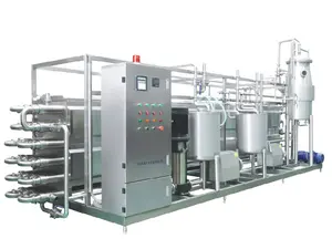 Tubular Pasteurizer UHT Pasteurization 1000L Milk Production Line Dairy Milk Processing Plant