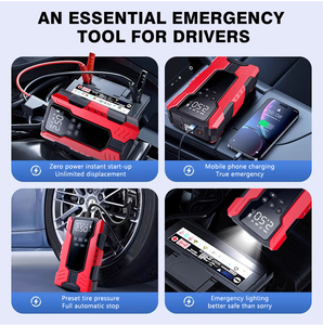39800mAh Auto- en motorfiets-starthulp met 150PSI luchtcompressor bandenpomp Aku Takviye Cihazi - Product Image 6