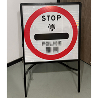 Señales de Advertencia de Tráfico Plegables y Portátiles de Aluminio Reflectante de Alta Visibilidad Personalizables, Señal de Seguridad Vial Reflectante