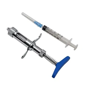 3 1 vaccin Suppliers-Automatische Continue Pistool Vaccin Injector 5Ml Veterinaire Spuit Kip Pokken Naald Fowl Pokken Vaccin Naald