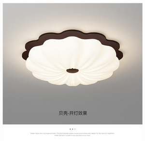 Modern Asian Style Chandelier Crystal Paper <b>Shade</b> Metal Base LED Surface Mounted <b>Ceiling</b> <b>Light</b> Warm <b>White</b> 3500K Large Size - Product Image 1