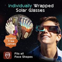 Lunettes de visualisation d'éclipse solaire en papier, approuvées ISO 12312-2, certifiées CE, lunettes d'éclipse solaire, lunettes d'éclipse personnalisées et sécurisées