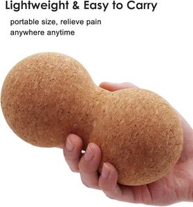 Balle de massage en liège en forme d'arachide, balle de massage double en forme d'arachide pour le massage musculaire en profondeur, la libération myofasciale, les nœuds musculaires - Product Image 1