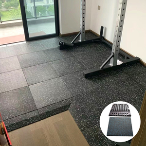 शोर अवशोषण एम्प फिटनेस क्रॉसफिट रबर मैट जिम रबर फर्श चटाई टाइल्स - Product Image 2