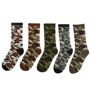 Atacado personalizado meias verdes ao ar livre camuflagem meias Tactical Combat desgaste-resistente meias esporte