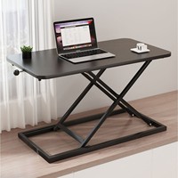 Convertisseur de bureau debout Black X-Lift, réglable en hauteur sur 7 niveaux, support pliable pour ordinateur portable, bureau assis-debout