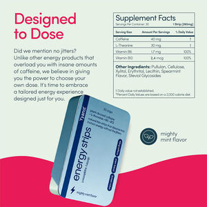 OEM/ODM Tiras Orales Energéticas para Adultos con Cafeína Derivada de Plantas, L-Teanina, Sin Azúcar, Veganas, Sin Gluten, Suplemento Dietético para la Concentración - Product Image 2