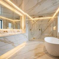 Panneau mural en PVC brillant à rayures géométriques UV, moderne, imperméable, résistant à l'humidité, insonorisant, effet marbre, pour escalier et villa européens