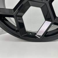 Jante en alliage noir brillant style Muscle, 17-24 pouces, monobloc, à rayons larges, universelle, pour mise à niveau aftermarket