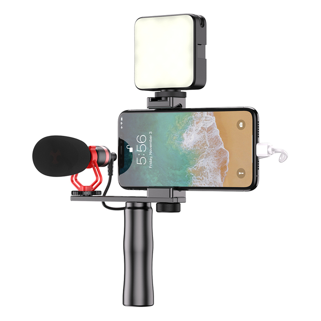 Video Vlog Starter Content Creator Kit Vlogging Equipment Smartphone 4 in 1 Video Vlogging Kit for Video Recording