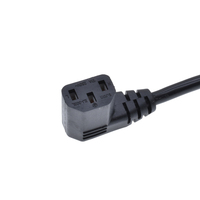 C13 mâle à C14 femelle câble d'alimentation rallonge cordon court IEC60320 PDU UPS électrique 3 broches coude latéral avec trou de vis 30cm