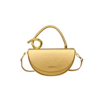 Sac à main semi-circulaire élégant avec poignée, sac à bandoulière pour femme, sac à main de luxe de créateur 2026, nouveau sac à main pour femme en cuir PU