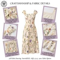 Usine de confection de vêtements sur mesure, robe décontractée pour femmes, acceptation de la taille personnalisée et de l'étiquette de lavage, prise en charge des services OEM et ODM