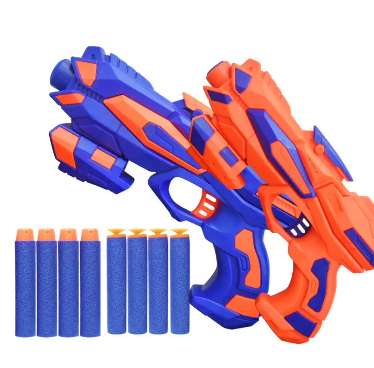 2 Pack Outdoor Toy Boy Gun Foam Soft Bullet Toy Gun with 60 bullets