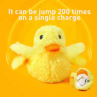 Jouet interactif pour chat, canard en peluche électrique à ailes battantes, activé par le toucher, rechargeable, avec son couinement réaliste, jouets couineurs pour chien