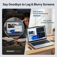 Ordinateurs portables OEM/ODM personnalisés de 14,1 pouces équipés d'un processeur Intel N3060, d'un système d'exploitation Windows 10 et d'un SSD de 512 Go pour usage professionnel
