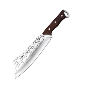 Coltello <span class=keywords><strong>da</strong></span> Macellaio Forgiato a Mano in Acciaio 5Cr, Scalpello Personalizzato per Tagliare Ossa, Coltello <span class=keywords><strong>da</strong></span> Esterno per Taglio Alberi e Legna <span class=keywords><strong>da</strong></span> Ardere - Product Image 5