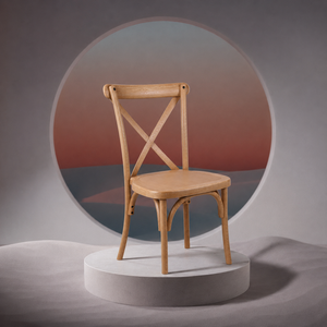 Chaise Crossback en résine – Style industriel moderne, durable et robuste, réglable, non pliable, idéale pour l'extérieur, la restauration et l'hôtellerie, pour appartement - Product Image 1