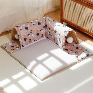 Fábrica personalizada doble túnel esquina <span class=keywords><strong>nido</strong></span> mascota gateando gato jugar y dormir túnel integrado gato <span class=keywords><strong>nido</strong></span> <span class=keywords><strong>cama</strong></span> para mascotas - Product Image 5