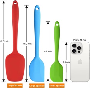 Silicone Heat Resistant Spatula Non-Stick Scraper Flexible Baking Tool for Pastry Cake Cream Butter Mixing - Product Image 4