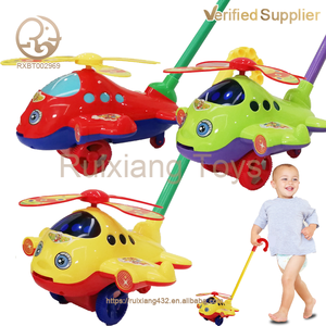 Çocuk karikatür el itme uçak bebek arabası yürüteç tekerlekler oyuncak yürümeye başlayan eğitici oyuncaklar ebeveyn-çocuk etkileşimi - Product Image 2