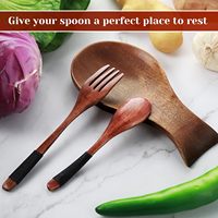 Support à cuillères en bois de rose, support de cuisinière, support en bambou, support pour spatules de cuisine, support à cuillères pour comptoir, style moderne