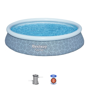 Piscina Inflable Redonda de PVC de Instalación Rápida para Niños, Modelo 57376/57375/57375E, 3.96m X 84cm - Product Image 1