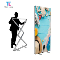 Équipement pour salon professionnel, stand d'affichage publicitaire pliable avec tissu tendu pour l'affichage en salon professionnel