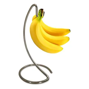 Stainless Steel Hook Fruit Kitchen Organizer Banana Rack Hanger Holder