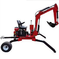 9hp 15hp360 derajat rotasi ATV baru 4x4 Excavator Backhoe dan Loader depan Backhoe Loader Mini Cina Harga Uk