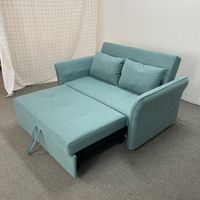 Multifunktionales Minimalistisches Schlafsofa Kompakt Hochdichter Schaumstoff Doppelbett Wohnzimmer Baumwoll-Leinen-Stoff Massivholzrahmen Doppelnutzung